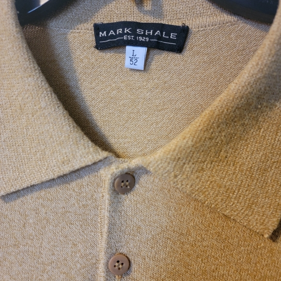 Vintage Mens Mark‎ Shale Short Sleeve Collared Made in Italy Sweater L - Picture 3 of 6